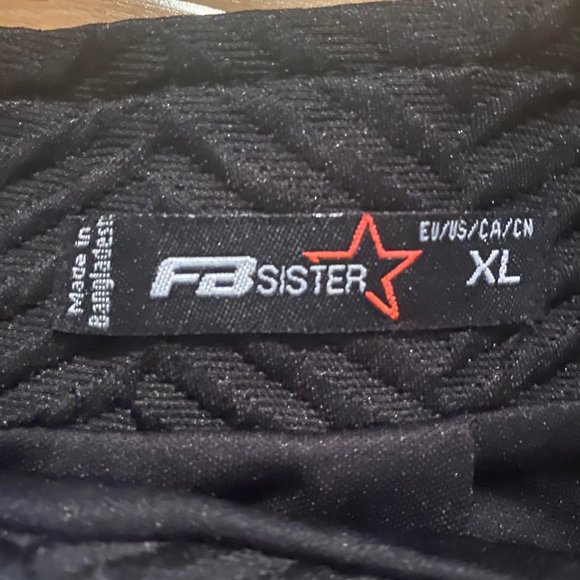 FB Sister Black Mini Skirt Chevron Pattern Size XL - Picture 3 of 5